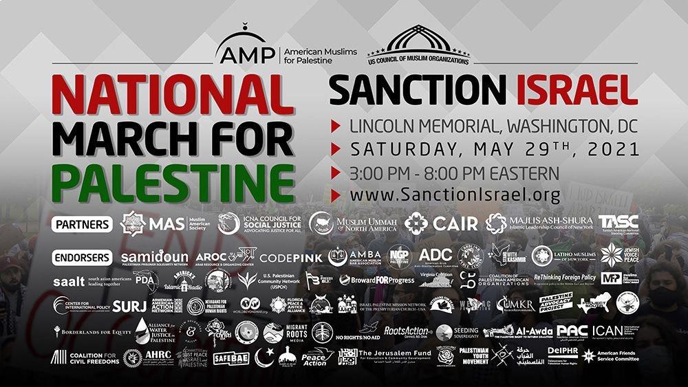 US organizations to hold march in Washington DC protesting of Israel’s settler-colonialism 